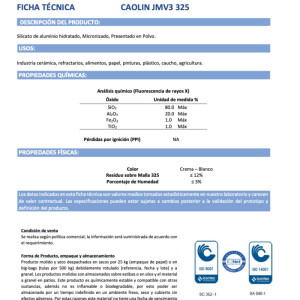 Caolin Nacional JMV3 325 | Glazy